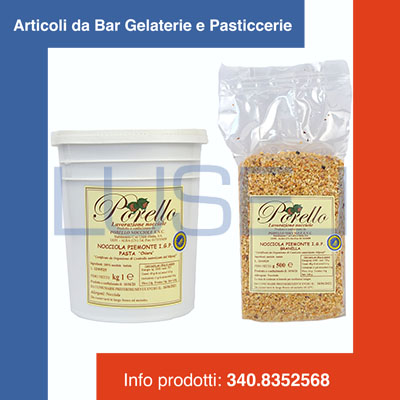 (a1) KG 1 PASTA "CHIARA" NOCCIOLA PIEMONTE I.G.P. + KG 1 GRANELLA DI NOCCIOLA PIEMONTE I.G.P. PER GELATERIA E PASTICCERI